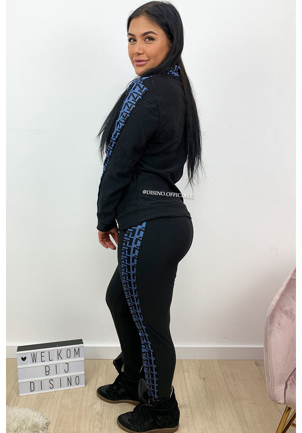 BLUE - 'KELSEY' - FENDITY INSPIRED TRACKSUIT