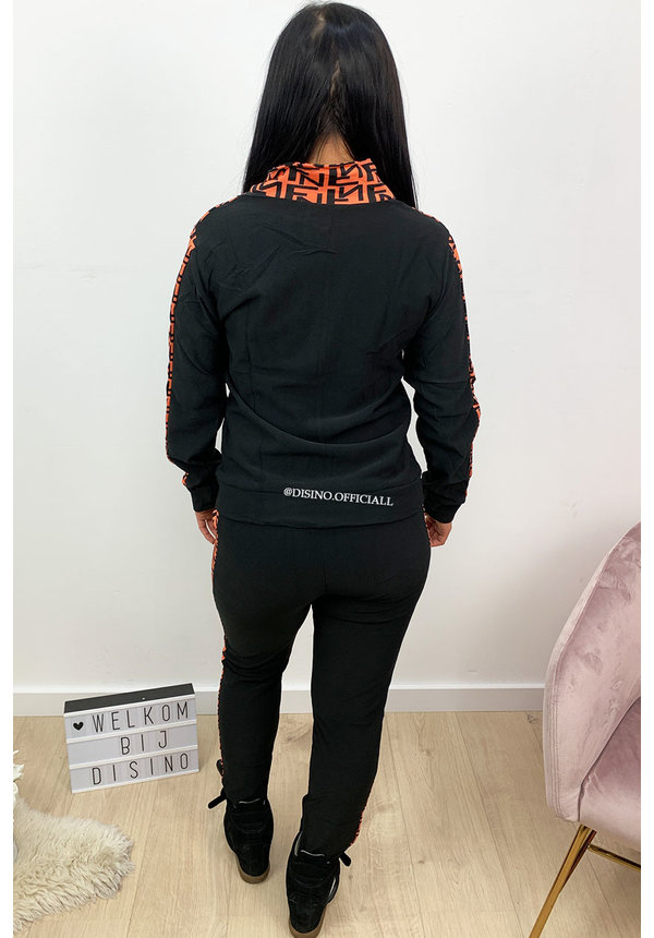 ORANGE - 'KELSEY' - FENDITY INSPIRED TRACKSUIT