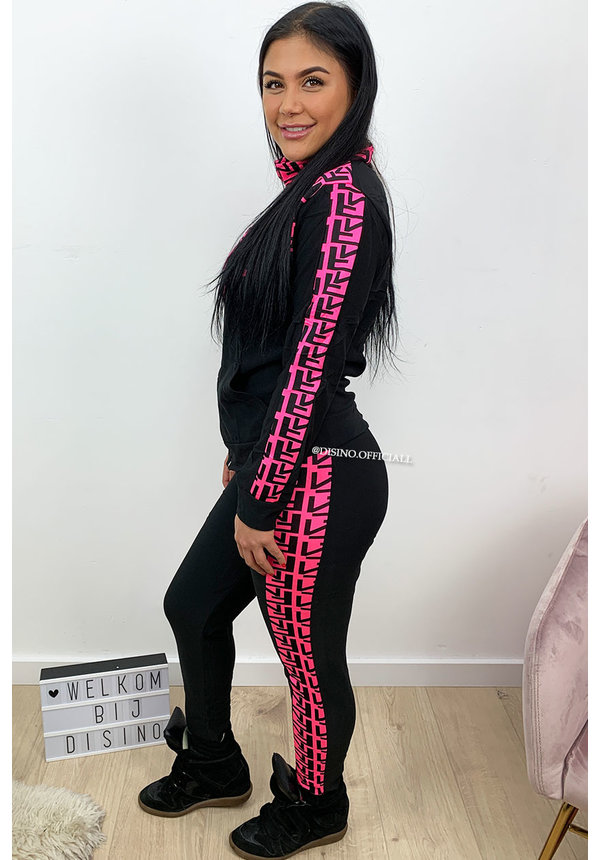 FUCHSIA - 'KELSEY' - FENDITY INSPIRED TRACKSUIT