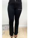 BLACK - 'BILLIE' - DENIM FLARED PANTS