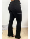 BLACK - 'BILLIE' - DENIM FLARED PANTS