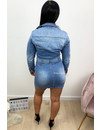 BLUE - 'DANIQUE' - SUPER STRETCH DENIM DRESS