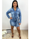 BLUE - 'DANIQUE' - SUPER STRETCH DENIM DRESS