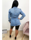 BLUE - 'TIFFANY' - RIPPED DENIM JACK DRESS