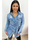 BLUE - 'TIFFANY' - RIPPED DENIM JACK DRESS