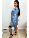 BLUE - 'TIFFANY' - RIPPED DENIM JACK DRESS