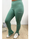 MINT GREEN - 'NOELLE' - HIGH WAIST SIDE SPLIT PANTS