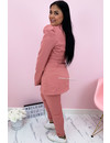 PINK - 'CHANEL' - CLASSY PUFF SLEEVE SUIT