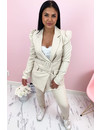 BEIGE - 'CHANEL' - CLASSY PUFF SLEEVE SUIT