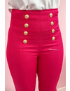 FUCHSIA - 'MAYSEY' - PREMIUM QUALITY GOLD BUTTON PANTS