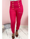 FUCHSIA - 'MAYSEY' - PREMIUM QUALITY GOLD BUTTON PANTS