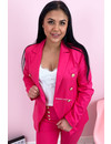 FUCHSIA - 'MAYSEY BLAZER' - PREMIUM QUALITY GOLD BUTTON BLAZER