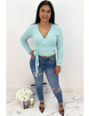 QUEEN HEARTS JEANS - BLUE - SUPER SKINNY RIPPED ROLL UP - 686