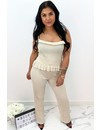 BEIGE - 'SUMMERJAM' - COMFY TWO PIECE LOUNGE SET