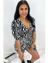 BLACK - 'ZERA' - ZEBRA PRINT PLAYSUIT