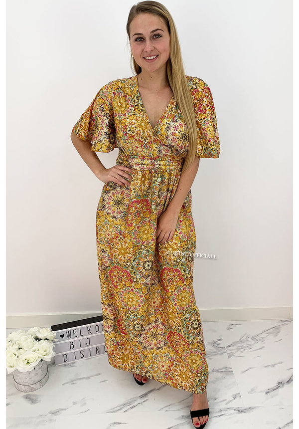 YELLOW - 'MAJORCA' - LUXE BOHO CHIQUE OPEN BACK MAXI DRESS