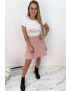 DUSTY PINK - 'LUCIA SKIRT' - A LINE SKIRT