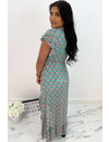 TURQUOISE - 'PRESLEY' - PREMIUM QUALITY FLORAL RUFFLE MAXI DRESS