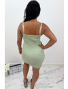 MINT GREEN - 'MANDY' - RIBBED BODYCON DRESS WITH SEXY LACE