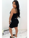 BLACK - 'MANDY' - RIBBED BODYCON DRESS WITH SEXY LACE