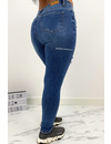 QUEEN HEARTS JEANS - BLUE - SKINNY RIPS DETAIL - 698