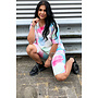 PINK - 'LIZZ SET' - TIE DYE TWO PIECE BIKER SET