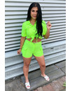 NEON YELLOW - 'SAVAGE' - CARGO TWO PIECE SET