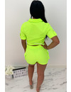 NEON YELLOW - 'SAVAGE' - CARGO TWO PIECE SET