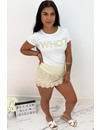 BEIGE - 'LACIE' - ALL OVER LACE SHORT