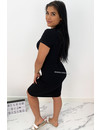 BLACK - 'NINA' - BASIC RIBBED MIDI DRESS