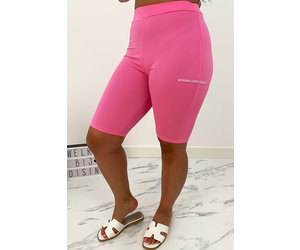 neon pink biker shorts