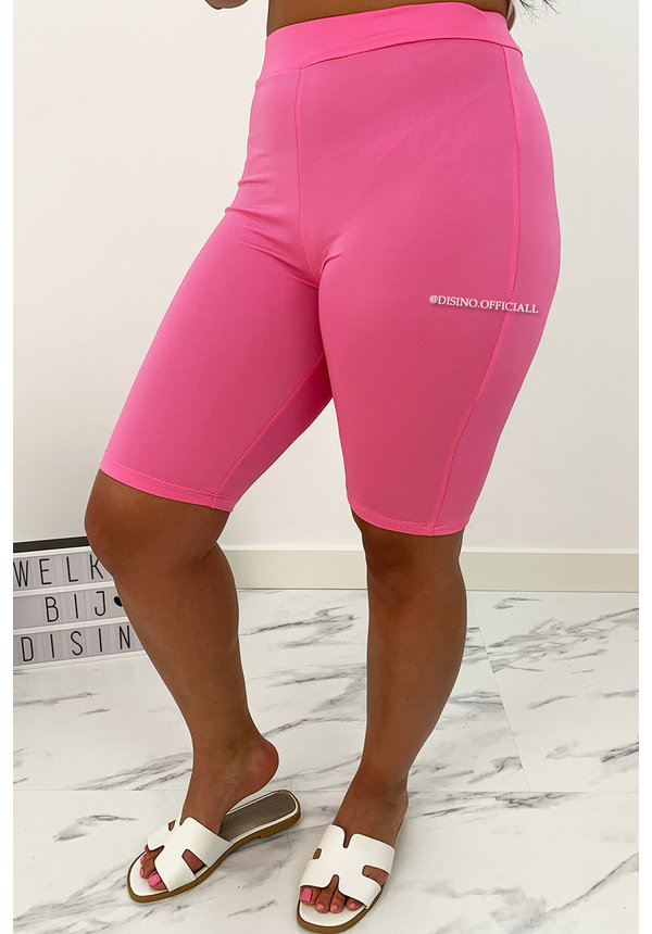 NEON PINK - 'TANISHA' - BIKER SHORTS