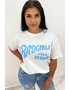 BLUE - 'BADGIRLS FROM MARS' - OVERSIZED TEE