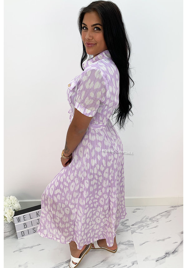 LILA - 'BECCA' - LEO LUREX BLOUSE MAXI DRESS