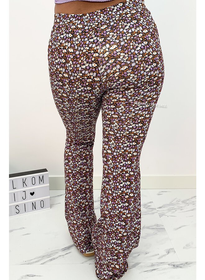 LILA - 'LOVEY' - CUTE FLORAL FLARED PANTS