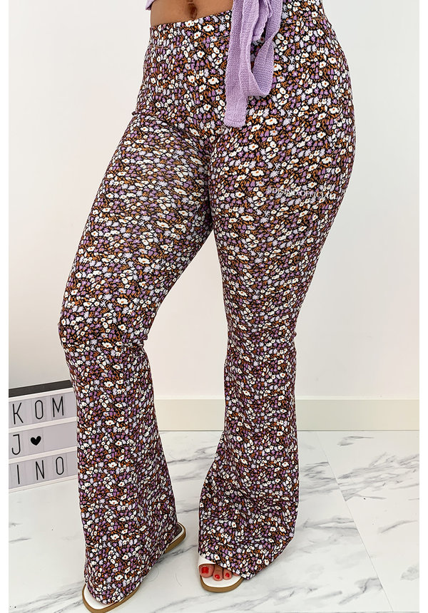 LILA - 'LOVEY' - CUTE FLORAL FLARED PANTS