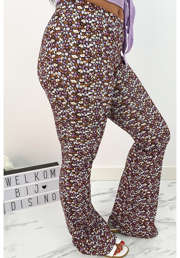 LILA - 'LOVEY' - CUTE FLORAL FLARED PANTS