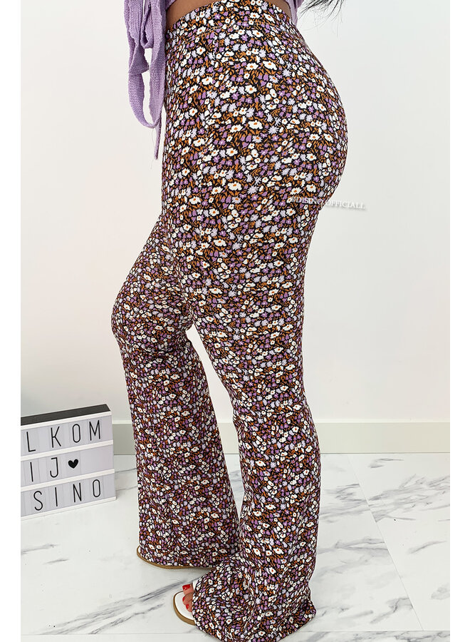 LILA - 'LOVEY' - CUTE FLORAL FLARED PANTS