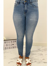 QUEEN HEARTS JEANS -  BLUE - PERFECT SKINNY SIDE SPLIT - 9371