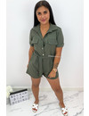 KHAKI GREEN - 'DENICE' - CARGO PLAYSUIT