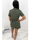 KHAKI GREEN - 'DENICE' - CARGO PLAYSUIT