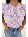 LILA - 'MAIKE' - ALL OVER LACE SHORT SLEEVE TOP