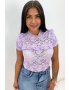 LILA - 'MAIKE' - ALL OVER LACE SHORT SLEEVE TOP