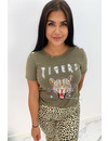 KHAKI GREEN - 'FUNKY TIGERS' - INSPIRED TEE