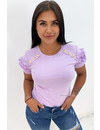 LILA - 'FABIENNE' - CUTE BRODERIE RUFFLE TOP