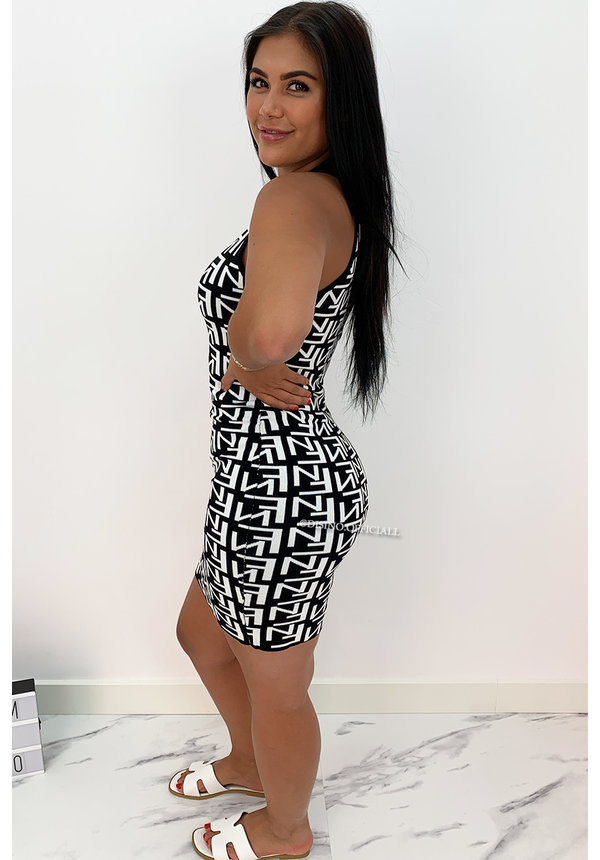 WHITE - 'SHANNON HALTER' - PREMIUM QUALITY INSPIRED BODYCON DRESS