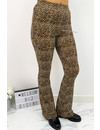 CAMEL - 'PHOEBE' - SOFT TOUCH LEOPARD FLARED PANTS