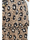 CAMEL - 'NATALIA' - LEOPARD PRINT MIDI RUFFLE SKIRT