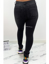 QUEEN HEARTS JEANS -  BLACK DENIM - PERFECT SKINNY SIDE SPLIT - 9349