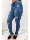 QUEEN HEARTS JEANS - BLUE - HIGH WAIST SKINNY JEANS - 828